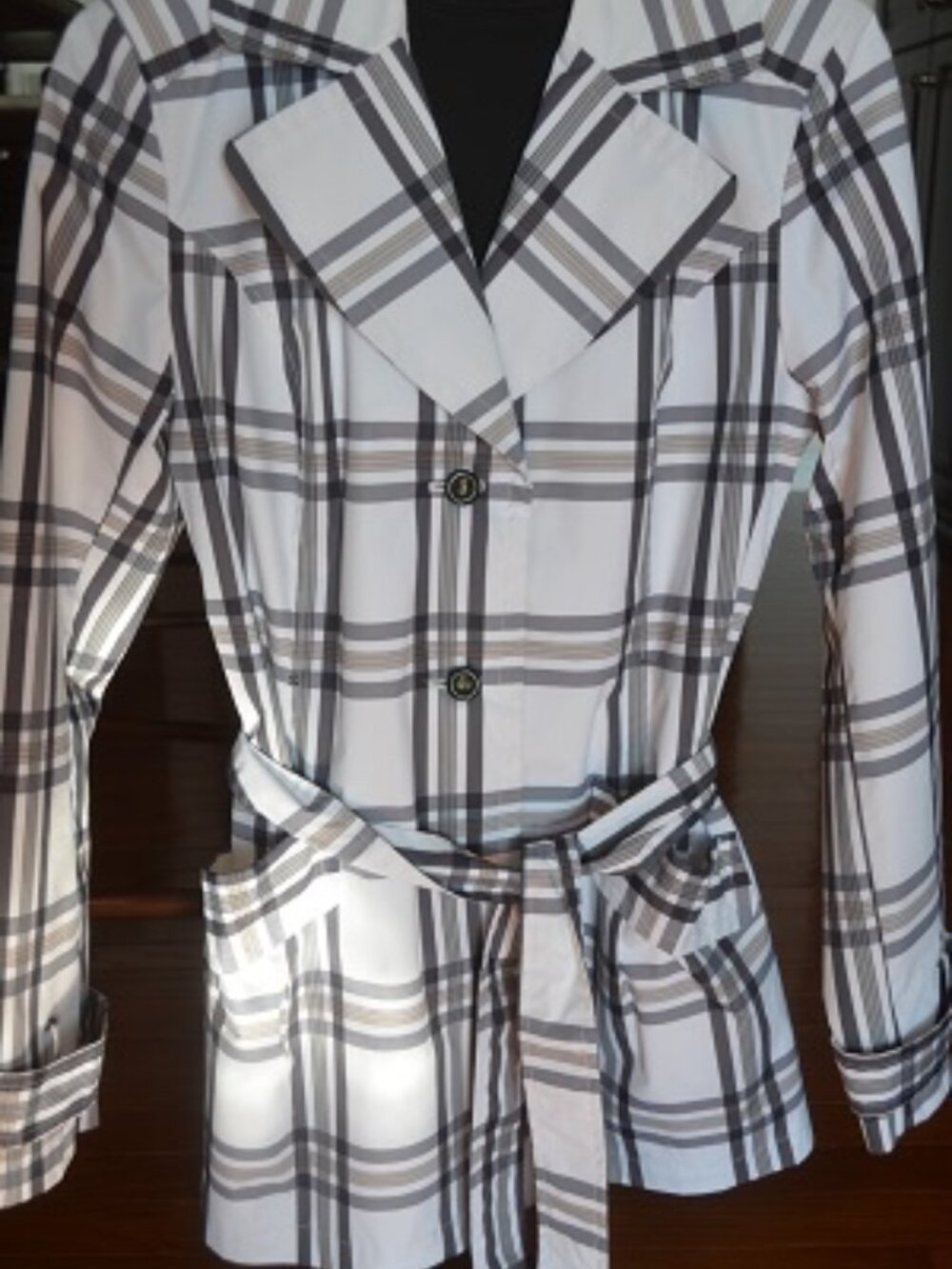 FADED GLORY Plaid Waterproof jacket  Size 6
